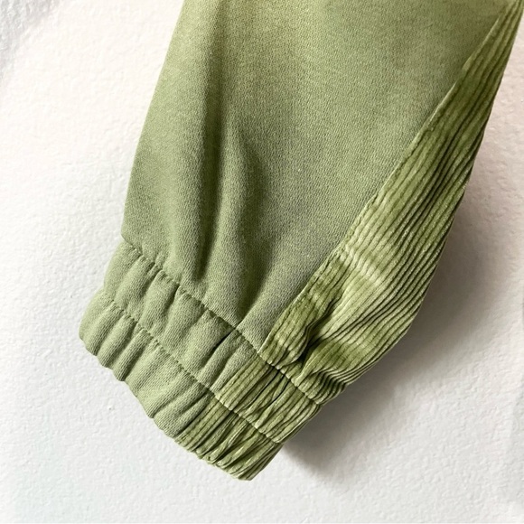 NIKE-NEW Olive Green Corduroy Ribbed Full Zip Jacket Size S - Picture 4 of 5